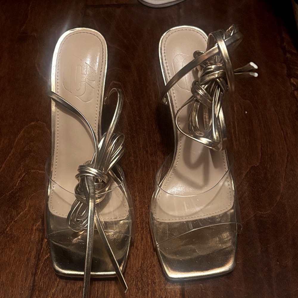 Elegant Gold Women's Heels